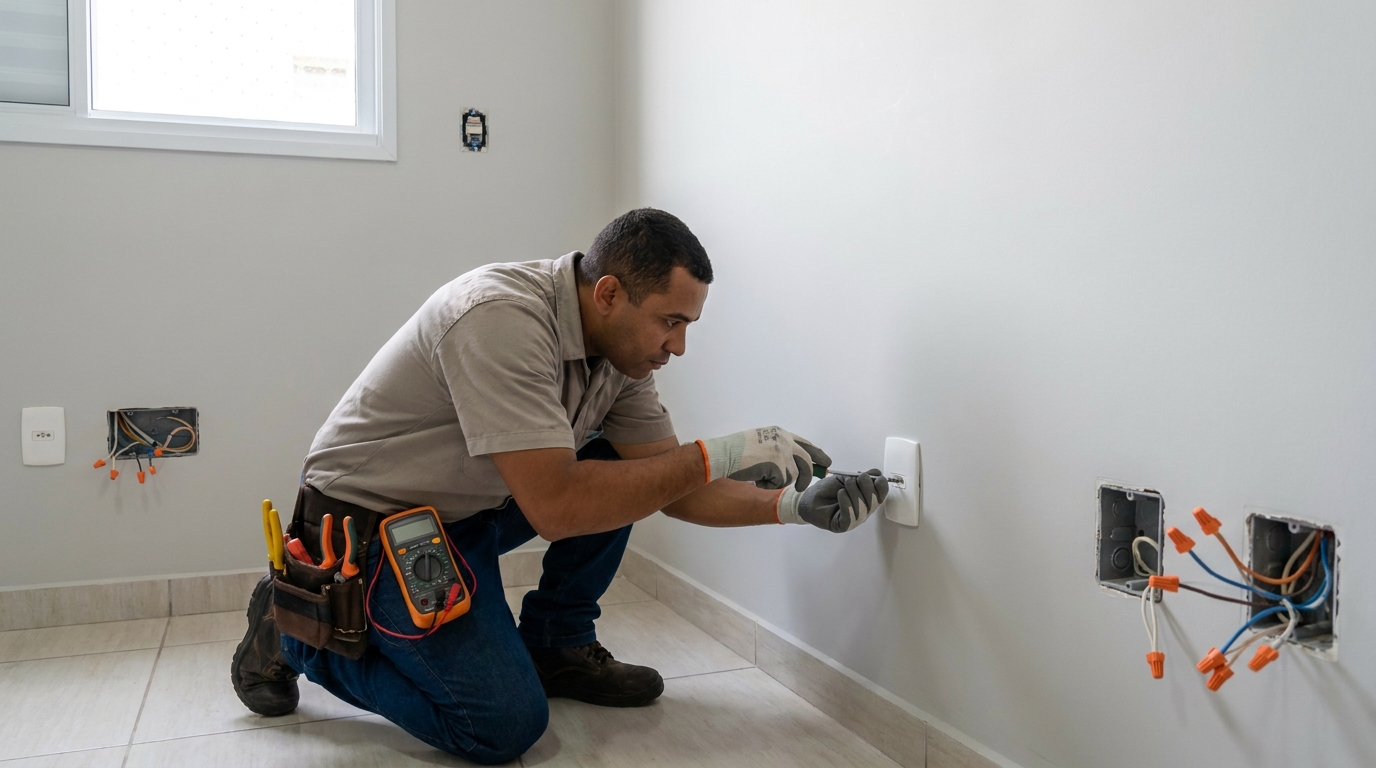 Instalacao de tomada e interruptor em Natal‑RN