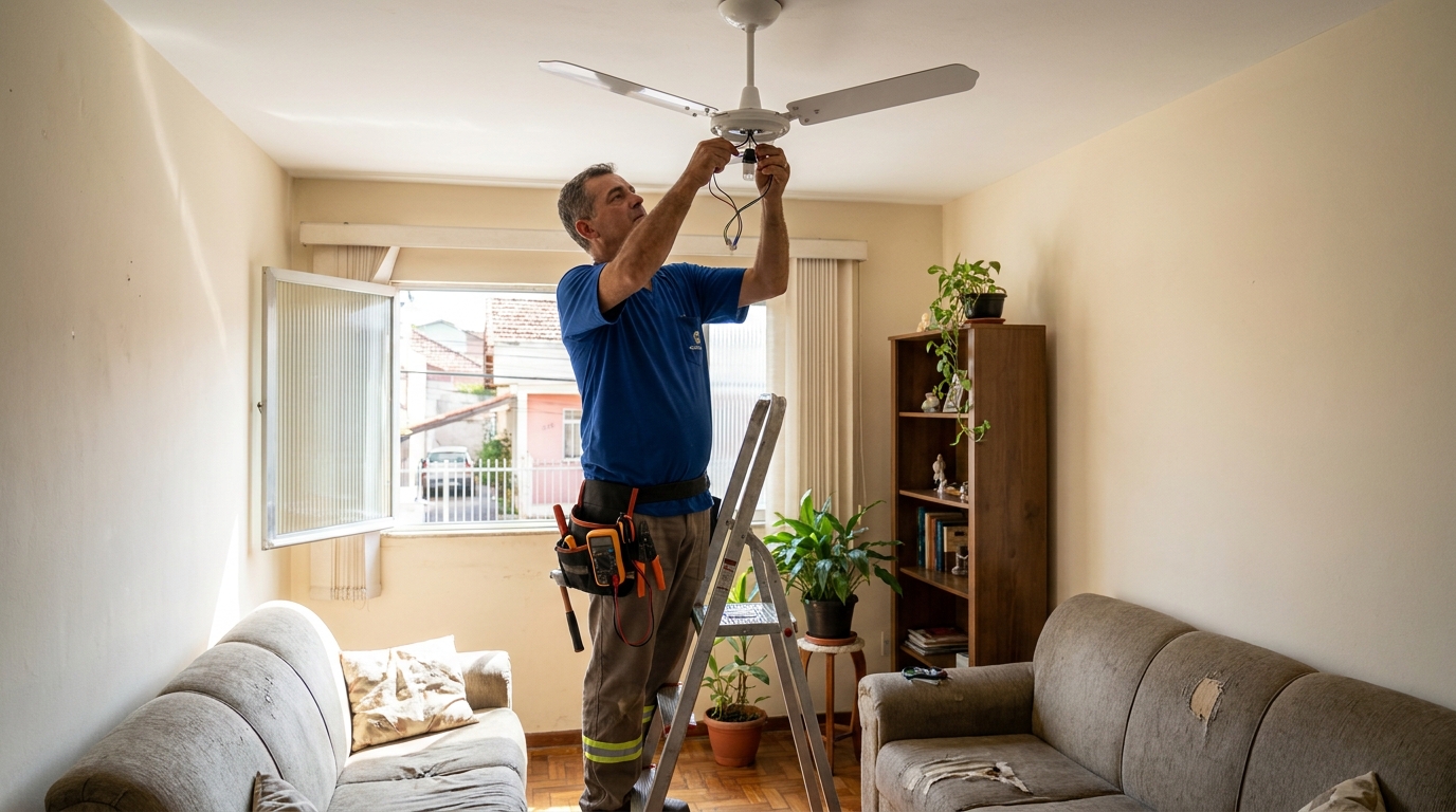 Instalacao de ventilador de teto em Natal‑RN