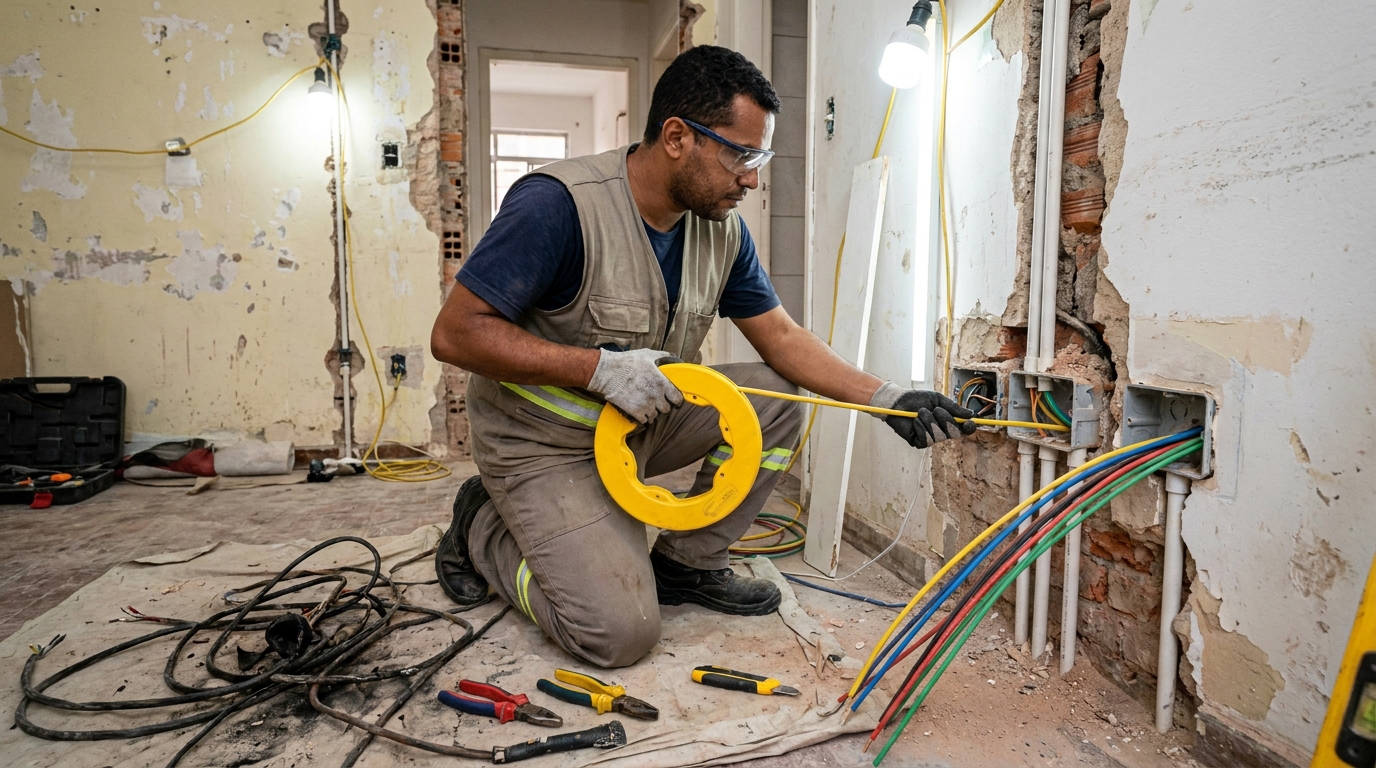 Troca de fiacao eletrica profissional em Natal‑RN